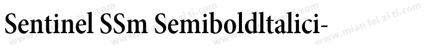Sentinel SSm Semiboldltalici字体转换